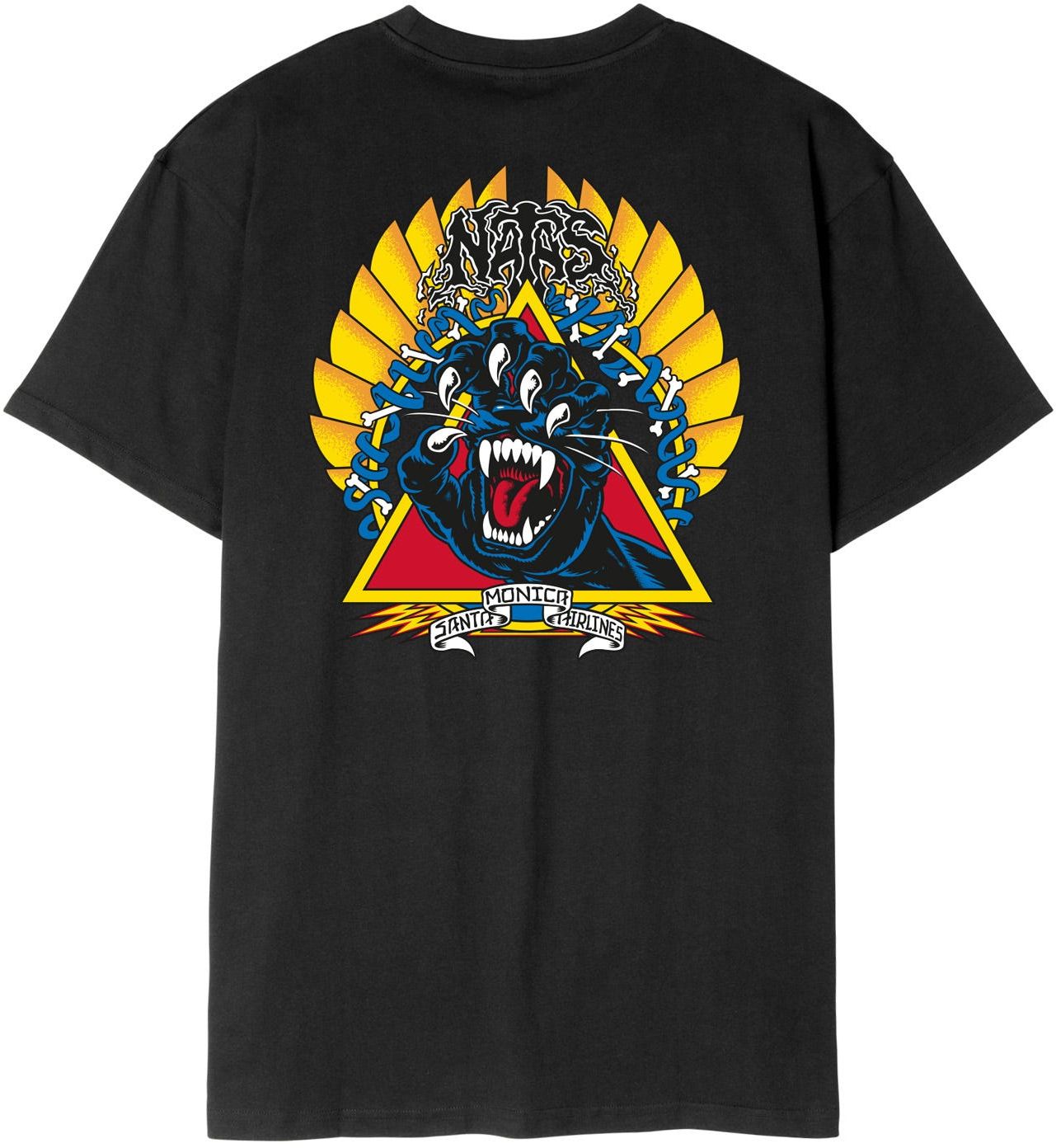 t-shirt SANTA CRUZ NATAS SCREAMING PANTHER TEE Black
