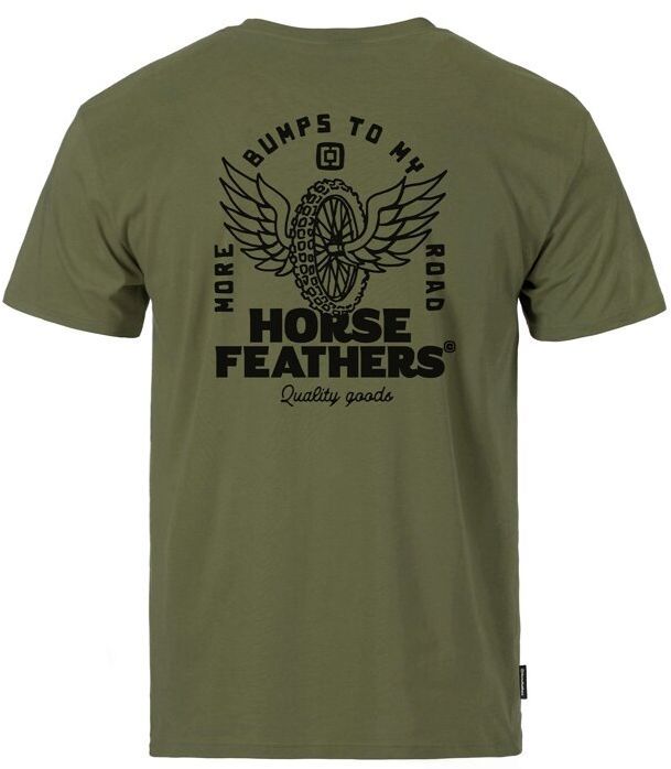 t-shirt HORSEFEATHERS WHEEL TECH T-SHIRT Loden Green