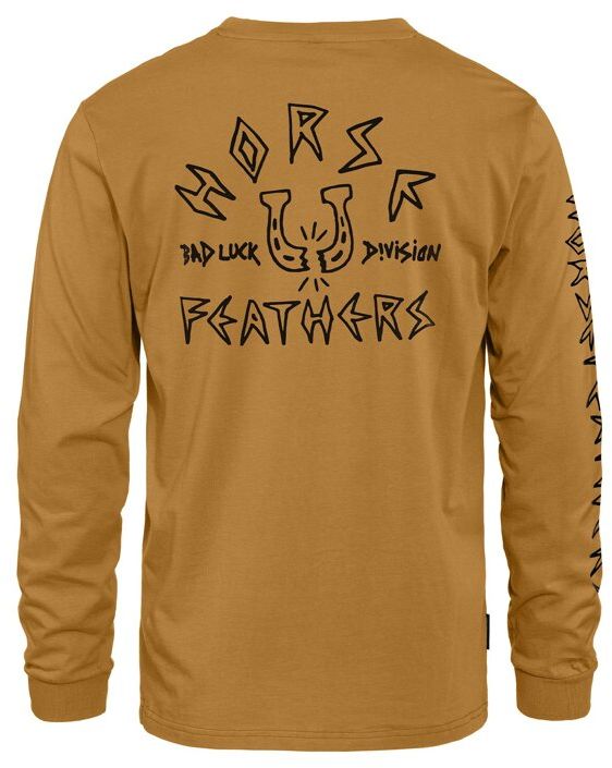 t-shirt HORSEFEATHERS BAD LUCK LS T-SHIRT Spruce Yellow