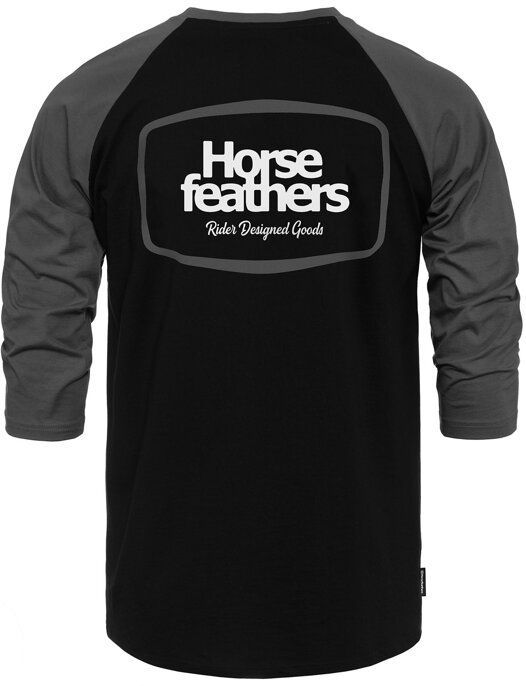 t-shirt HORSEFEATHERS BRONCO RAGLAN T-SHIRT Black/Gray