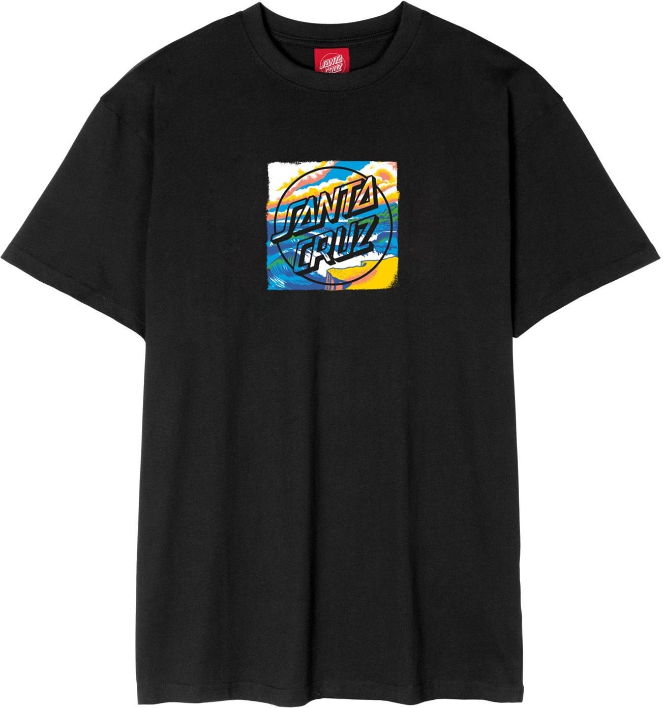 t-shirt SANTA CRUZ WATER VIEW FRONT TEE Black