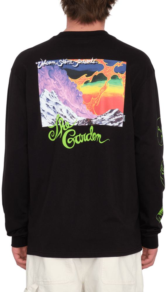 t-shirt VOLCOM ENTERTAINMENT THE GARDEN LS TEE Black