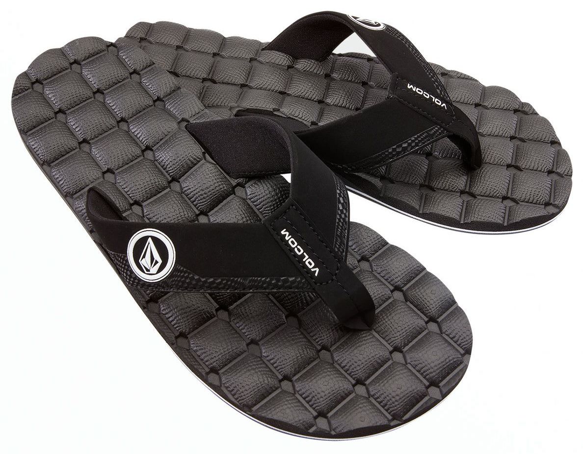 japonki męskie VOLCOM RECLINER SANDALS Black/White