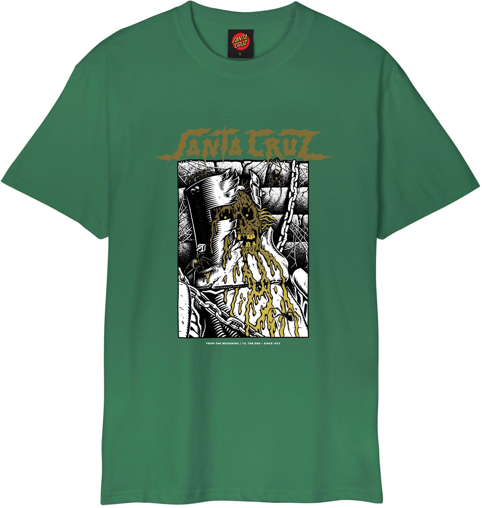 t-shirt SANTA CRUZ PACE DUNGEON FRONT TEE Pine