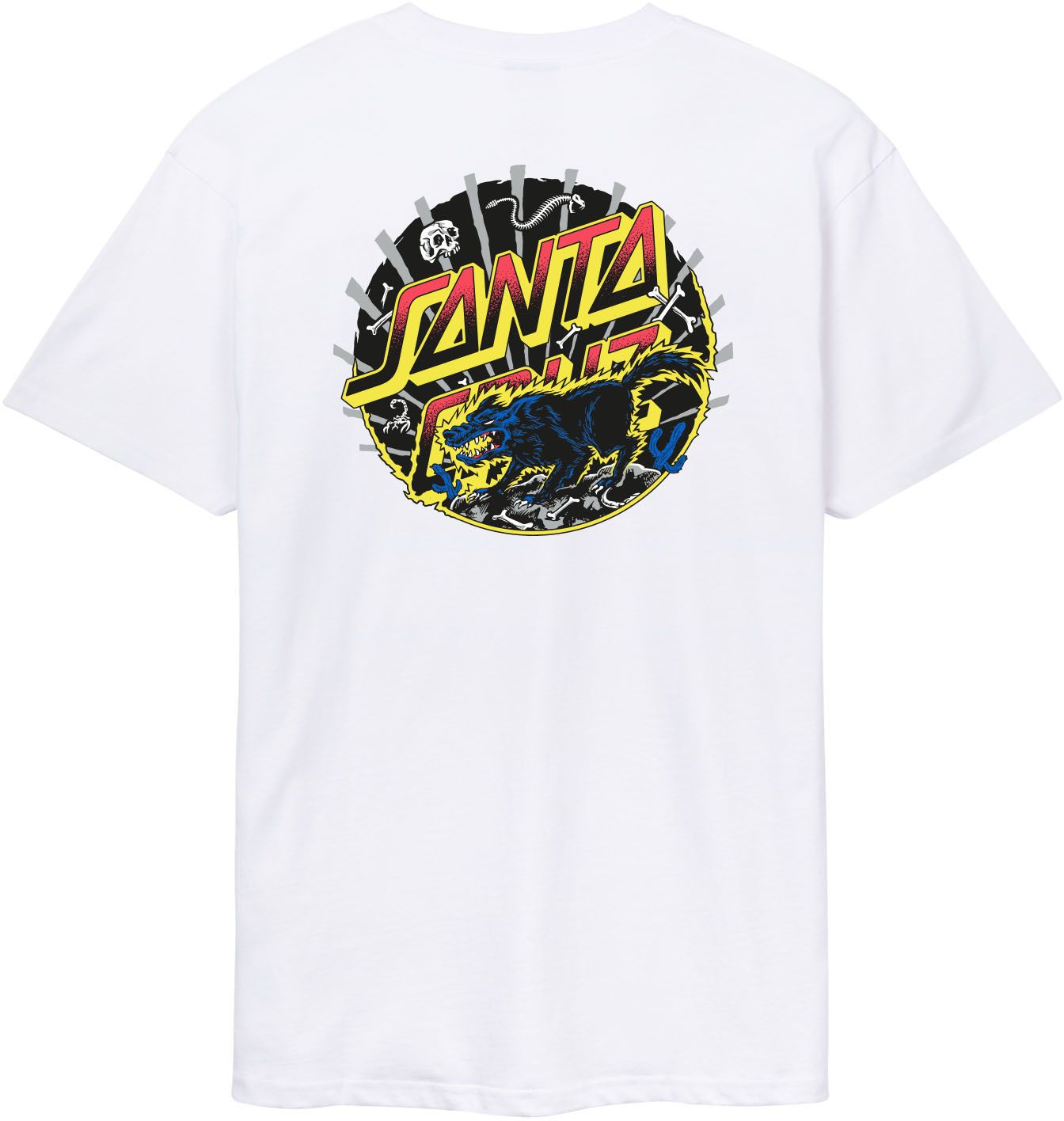 t-shirt SANTA CRUZ KENDALL WOLF DOT TEE White