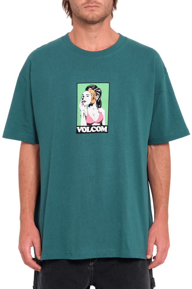t-shirt VOLCOM UNDERFACED TEE Evergreen