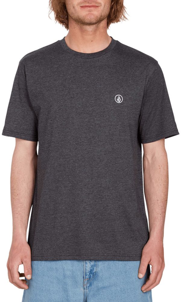 t-shirt VOLCOM CIRCLE BLANKS TEE Heather Black