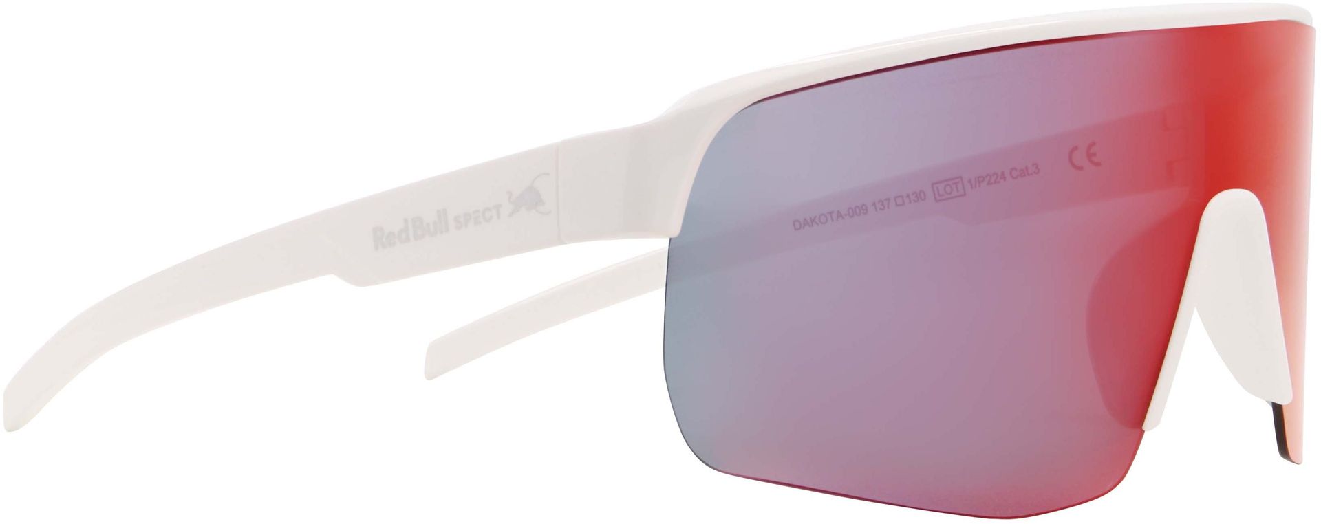 okulary przeciwsłoneczne RED BULL DAKOTA White/Brown with Red Mirror