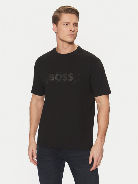 BOSS T-Shirt 50531271 Czarny Regular Fit