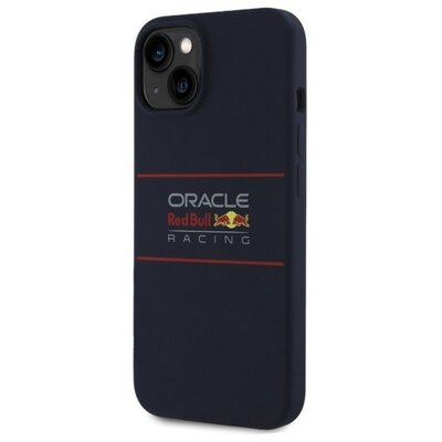 Etui RED BULL Silicone Horizontal Logo MagSafe do Apple iPhone 15 Granatowy