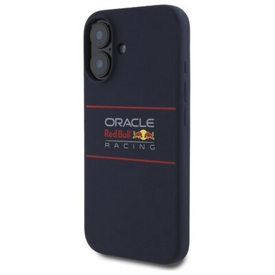 Etui RED BULL Silicone Horizontal Logo MagSafe do Apple iPhone 16 Granatowy
