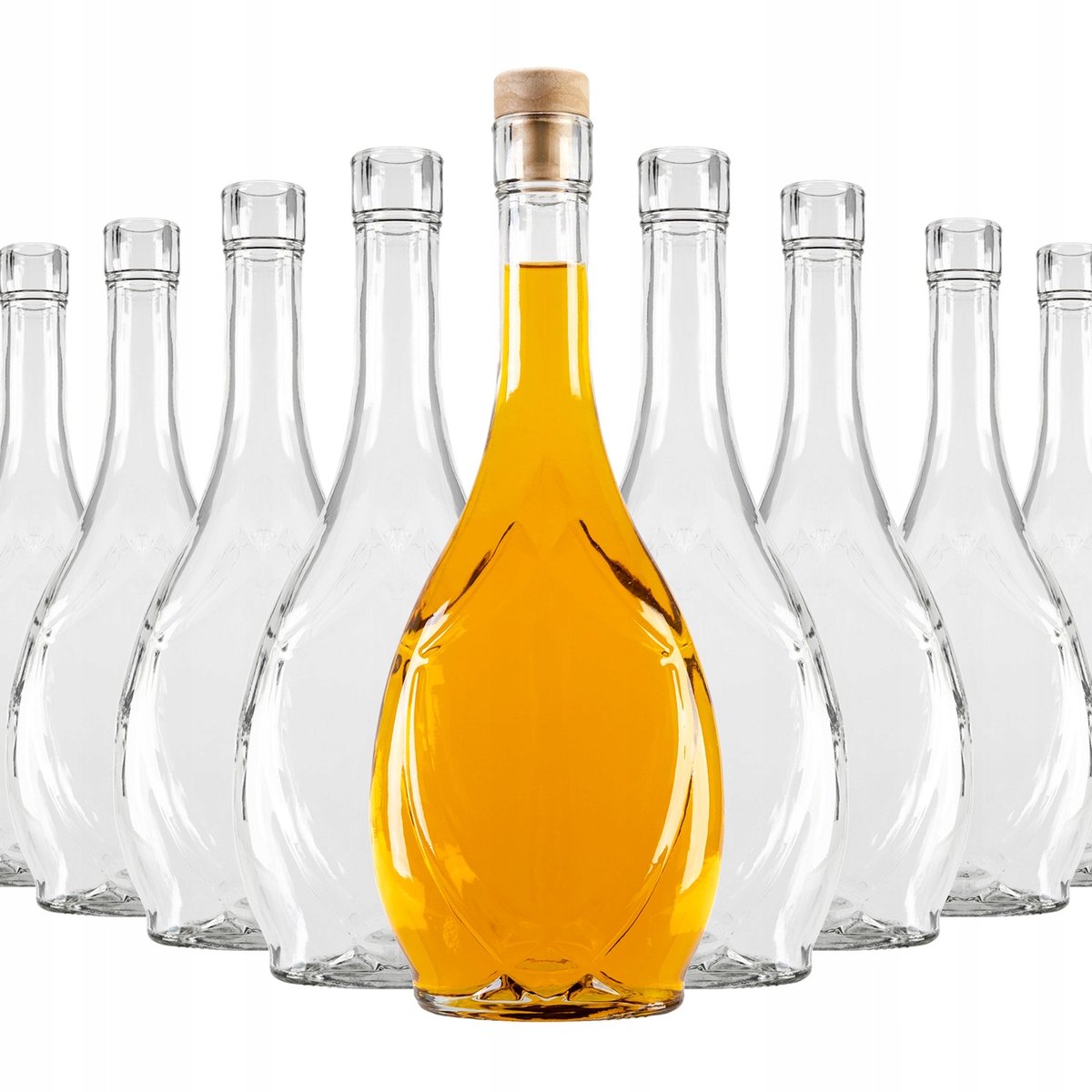 50x BUTELKI SZKLANE ICONA 500ml NA NALEWKI WINO SOK + KORKI
