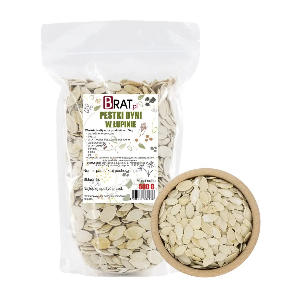 Pestki Dyni W Łupinie 500G
