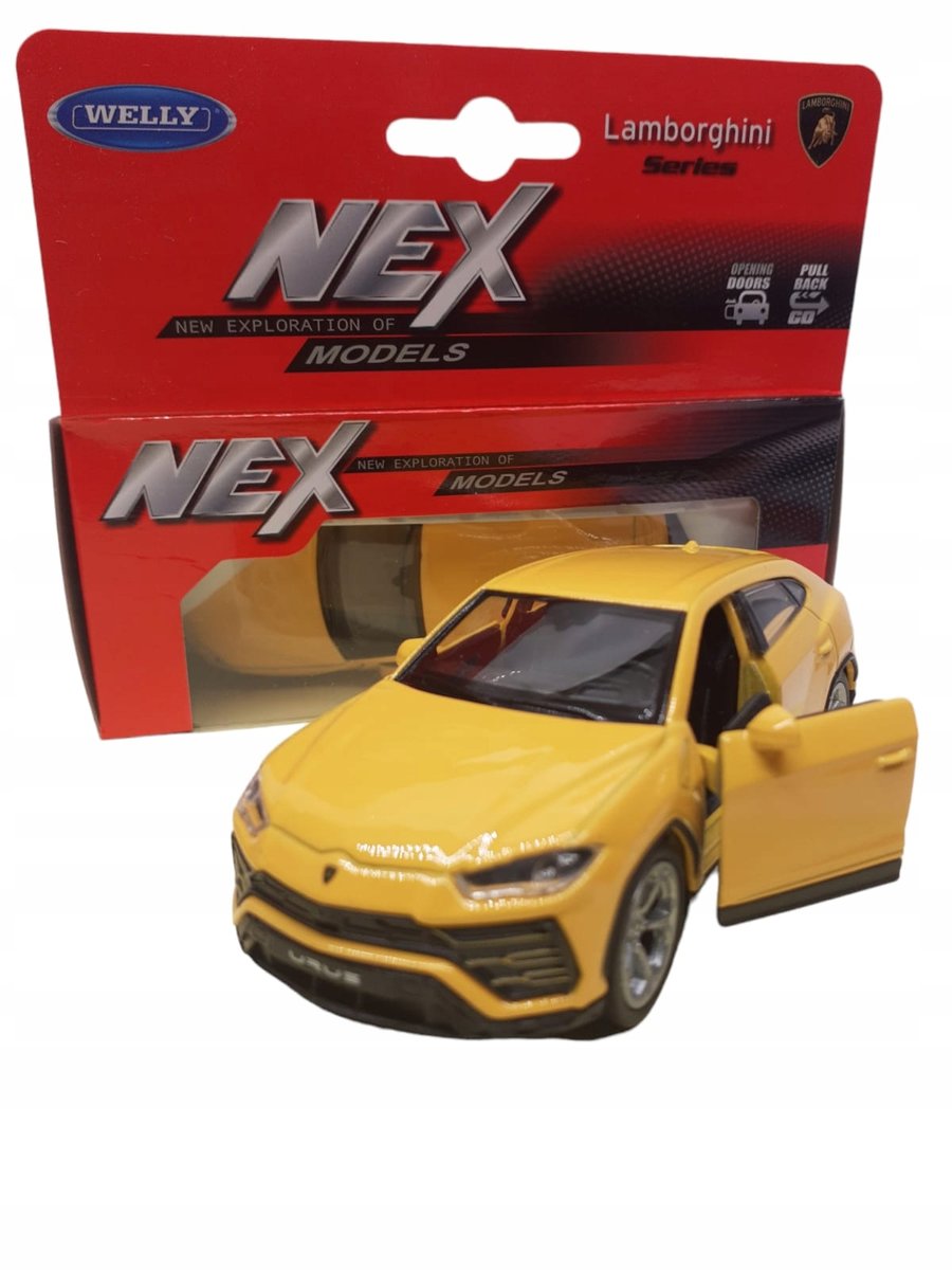 Lamborghini Urus Kolekcjonerski Metalowy Model Samochodu Welly 1.34 Żółty