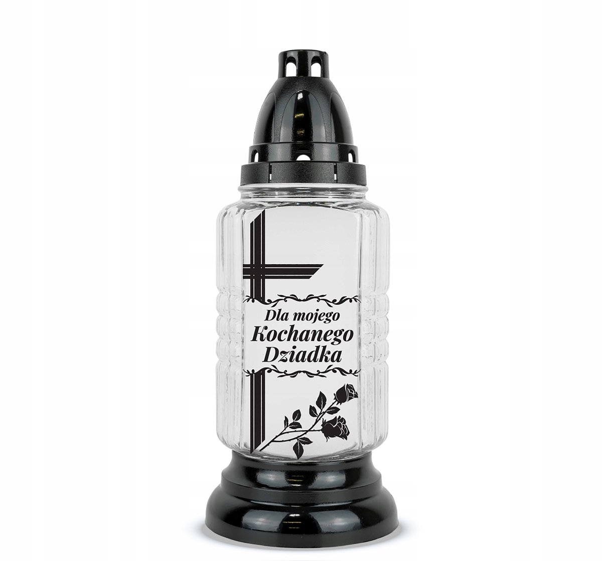 Znicz Dla Dziadka 28 Cm Biały Dp737 Znicz Mojego Kochanego Dziadka Wkład