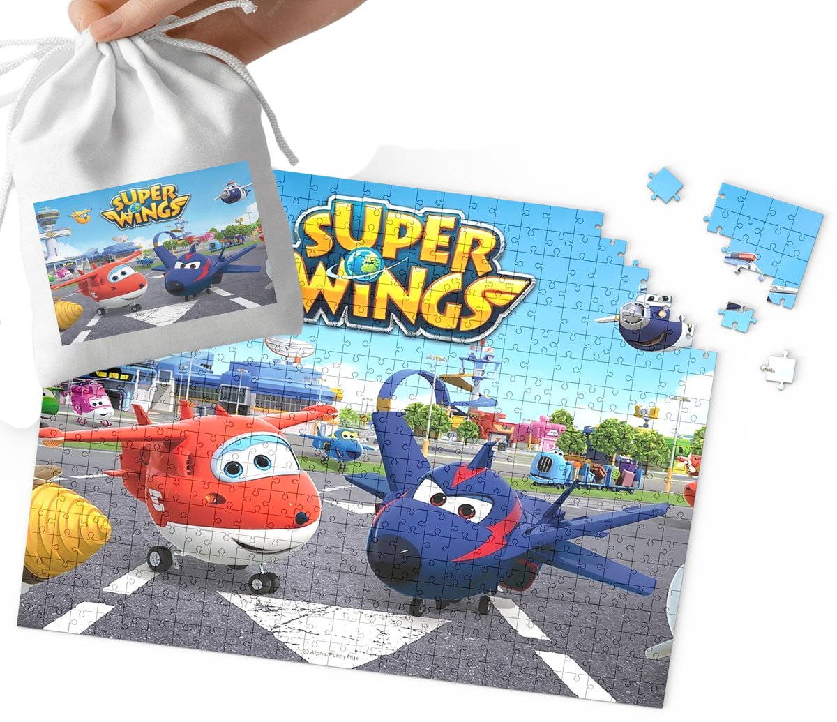 PUZZLE - SUPER WINGS WZORY Z BAJEK PREZENT 35el + WORECZEK