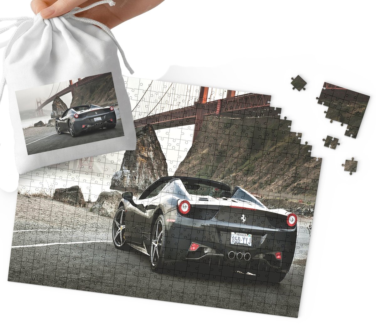 PUZZLE TRADYCYJNE - SUPER SPORTOWE SAMOCHODY FF MEGA WZORY 35el + WORECZEK