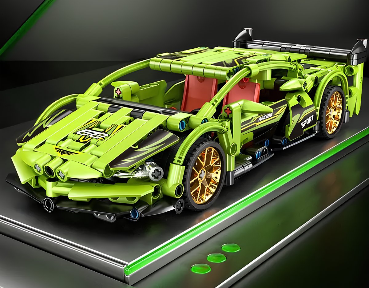 KLOCKI LAMBORGHINI SAMOCHÓD SPORTOWY AUTO Z KLOCKÓW DO UKŁADANIA NA PREZENT DLA DZIECKA CHŁOPCA DZIEWCZYNKI URODZINY