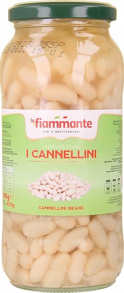 Fasola Cannellini La Fiammante 540g w szklanym słoiku