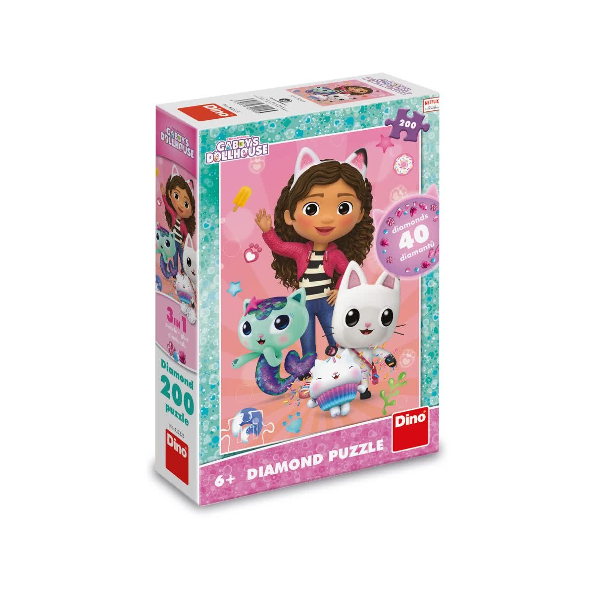 Puzzle z diamencikami Koci Domek Gabi 200 elementów