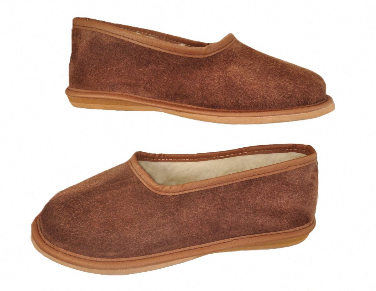 Kapcie Bambosze Welur Wełna z Piętą 231 [Rozmiary Unisex: 39]