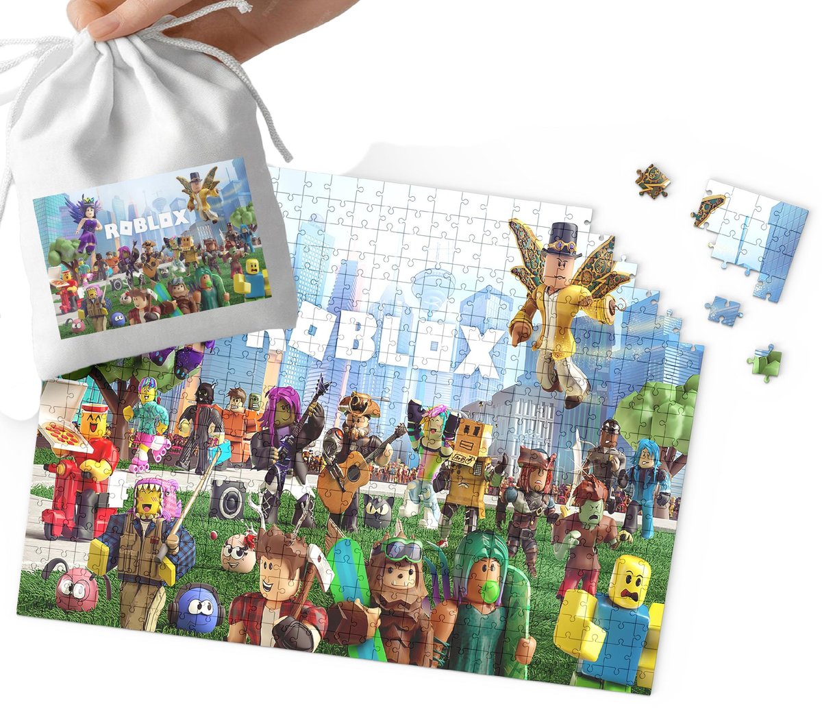 PUZZLE - ROBLOX WZORY Z BAJEK I GIER PREZENT DLA DZIECI 35el + WORECZEK
