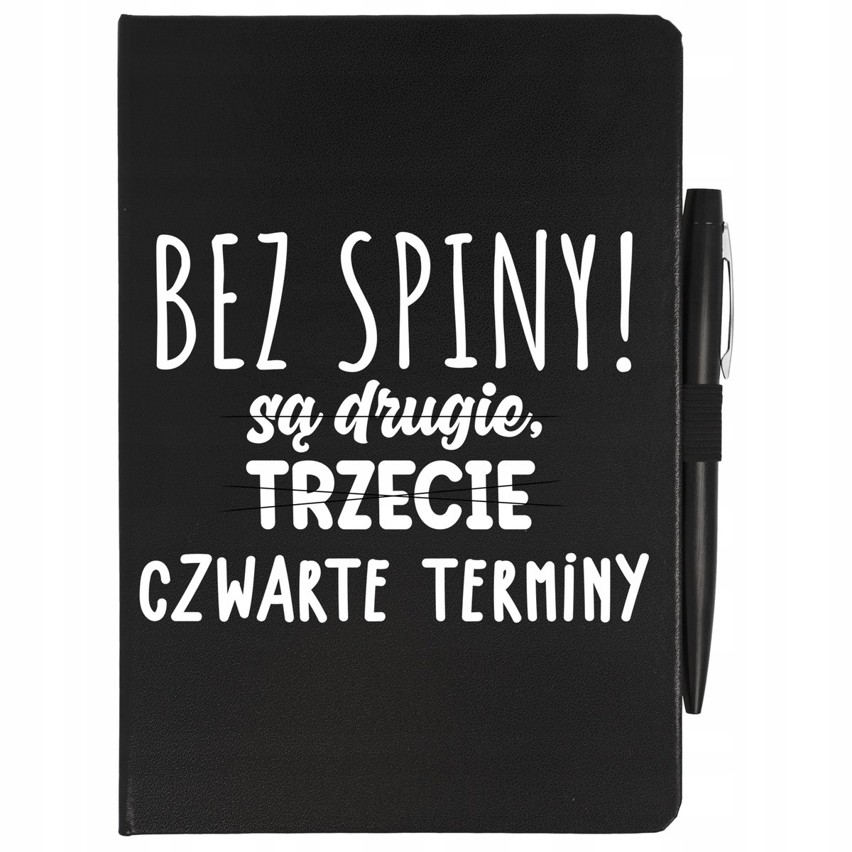 CZARNY NOTES + DŁUGOPISE BEZ SPINY! SĄ INNE TERMINY Dla Nauczyciela Wzory