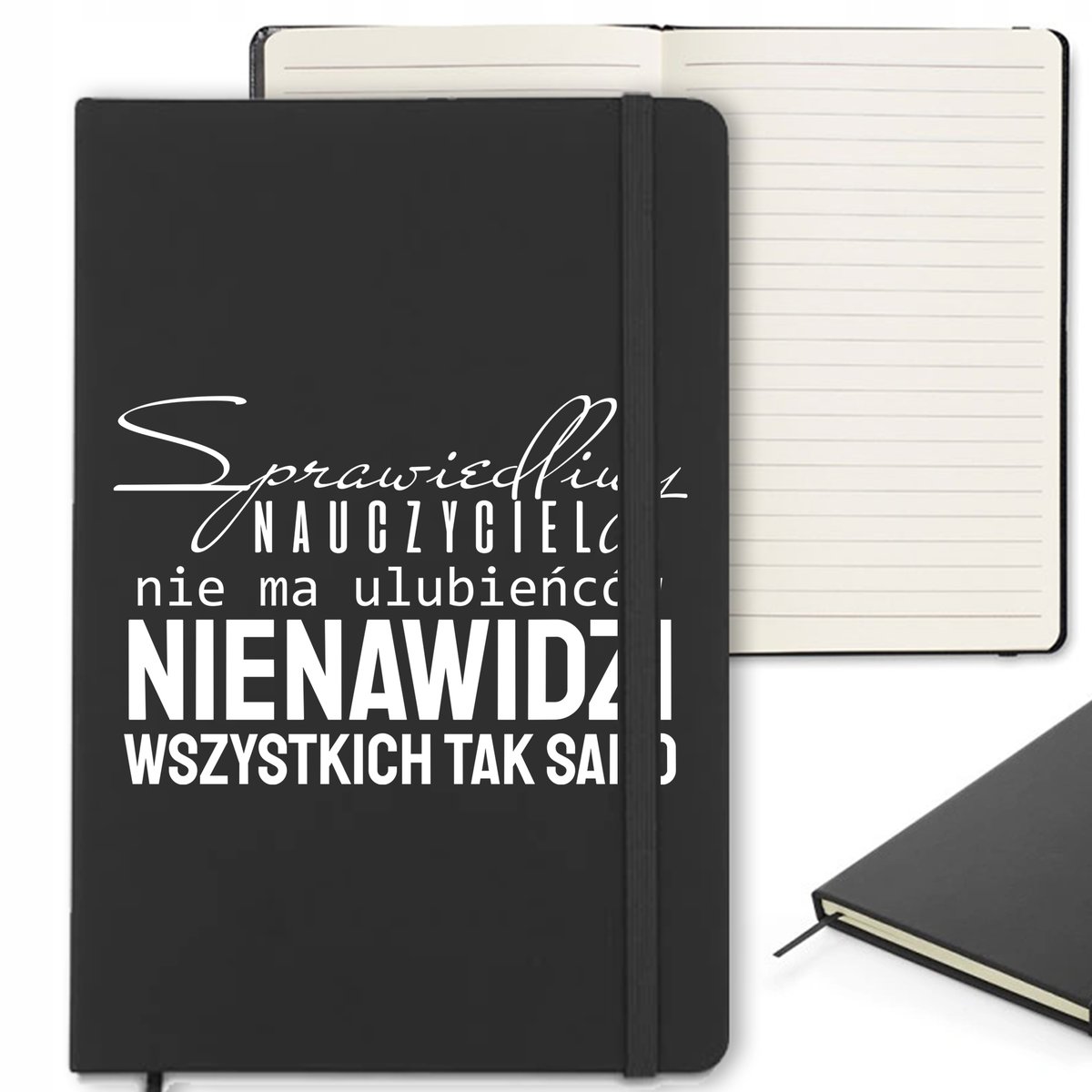 NOTES Z GUMKĄ Czarny 96 Stron Dla Nauczyciela SPRAWIEDLIWY NAUCZYCIEL Wzory