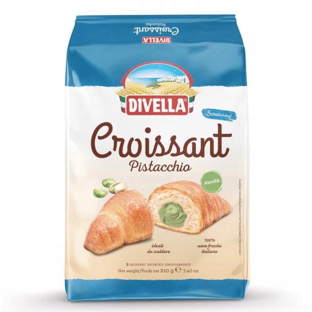 Rogaliki z nadzieniem pistacjowym Croissant Pistacchio Divella 210g 5szt