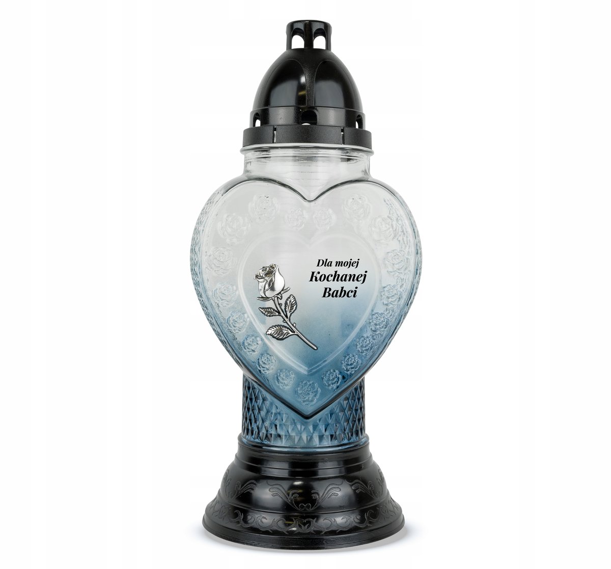 Znicz Dla Babci 38 Cm Grafit Dp739 Znicz Serce Z Dedykacja Babcia Z Wkładem