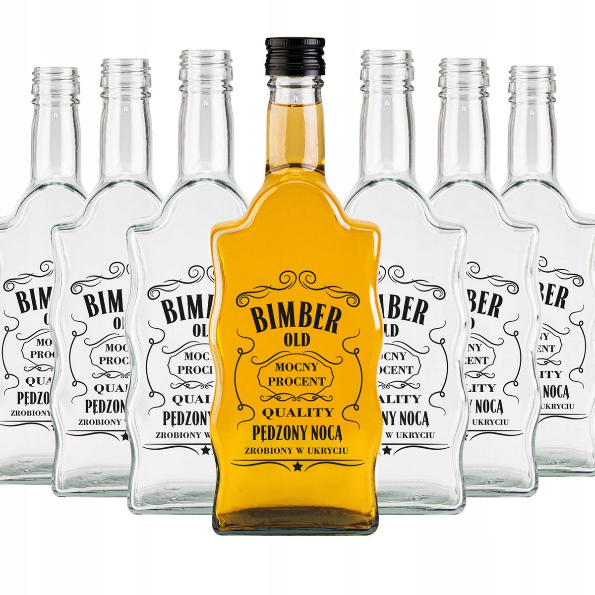 50x Butelki FALA 500ml na BIMBER WÓDKĘ NALEWKI z NADRUKIEM