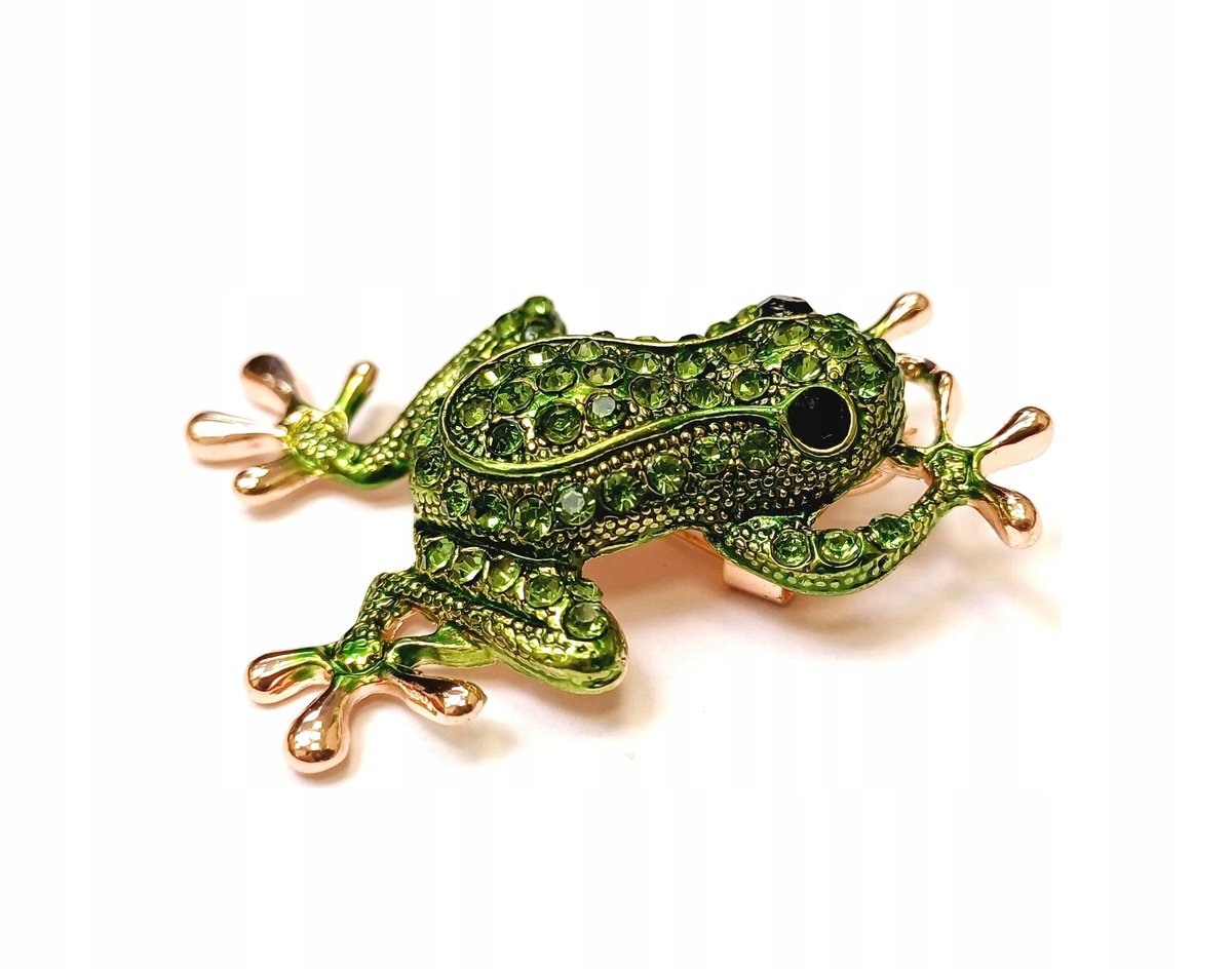 PRZYPINKA, BROCHA, BROSZKA, NASZYJNIK, WISIOREK PRZYWIESZKA ŻABA ŻABKA GOLD
