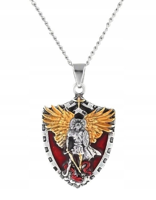 NASZYJNIK, PRZYWIESZKA, WISIOREK ZAWIESZKA - RYCERZ ARCHANIOŁ ŚWIĘTY MICHAŁ