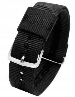 NOWY, CZARNY PARCIANY, NYLONOWY PASEK NATO 14MM