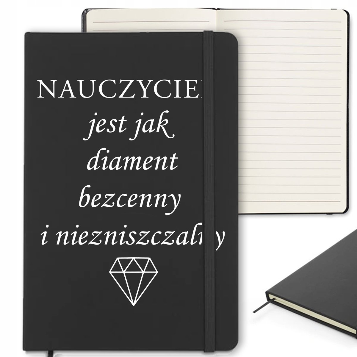 NOTES Z GUMKĄ 96 Stron Dla Nauczyciela NAUCZYCIEL JEST JAK DIAMENT Wzory