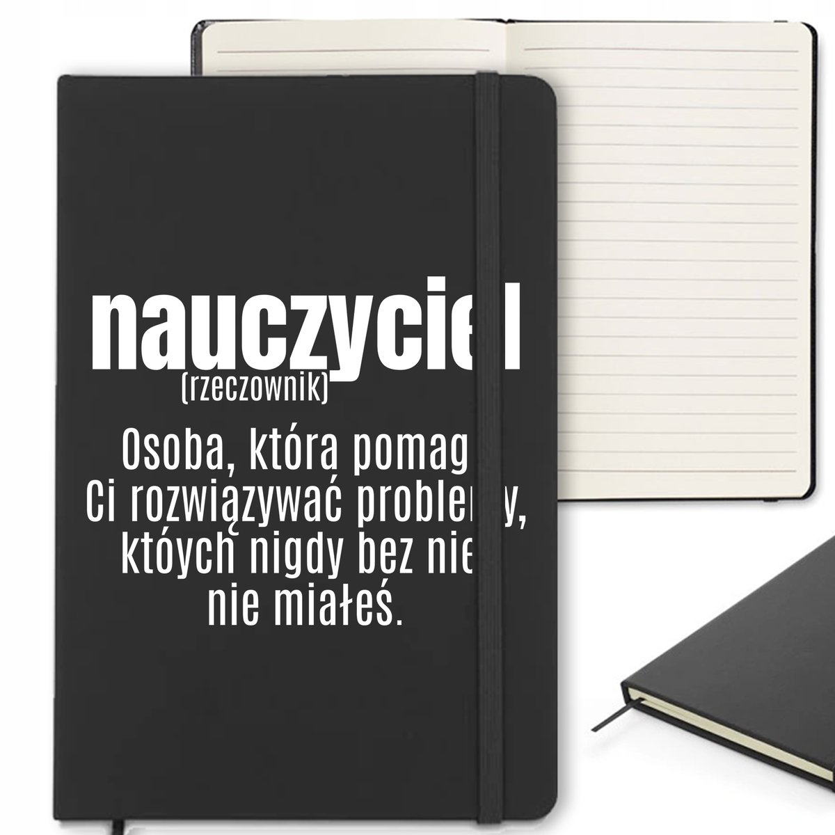 NOTES Z GUMKĄ Czarny 96 Stron Dla Nauczyciela NAUCZYCIEL (RZECZOWNIK) Wzory