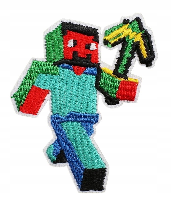 Naszywka Termo Haftowana, Naprasowanka - Steve - Bohater Z Minecraft