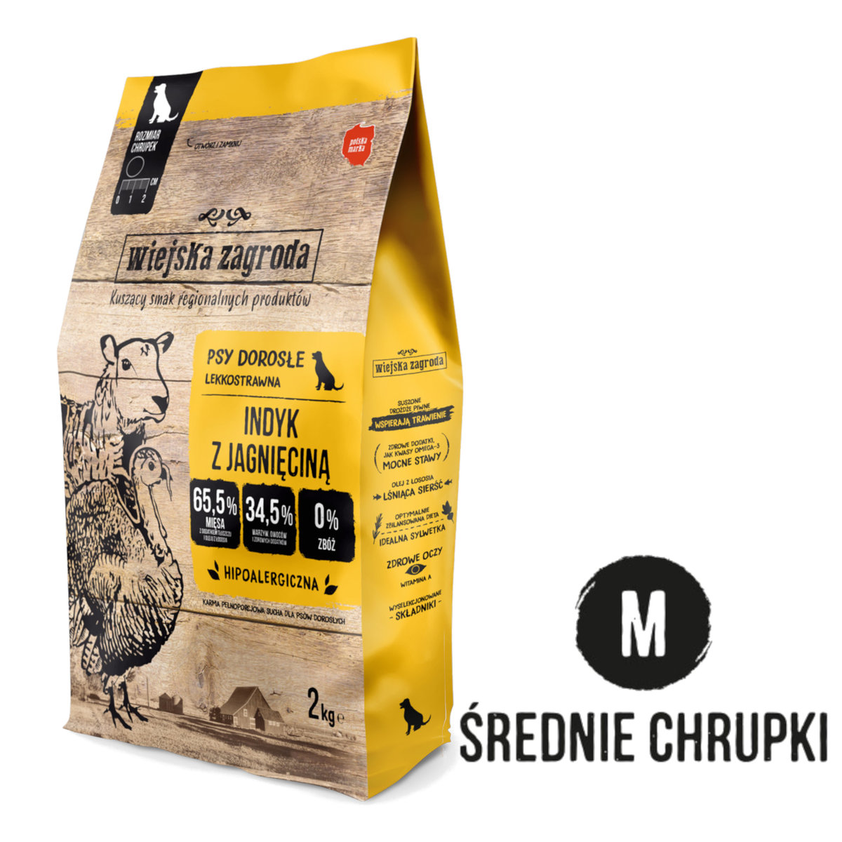 Indyk Jagnięcina 2kg ROZ. M