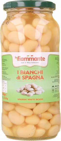 Fasola Bianchi di Spagna La Fiammante 540g w szklanym słoiku