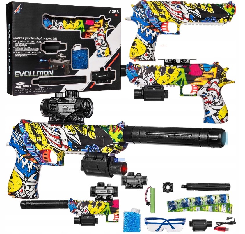 Karabin Pistolet Na Kulki Do Automat Deagle Kulki + Żelowe Cs Zestaw