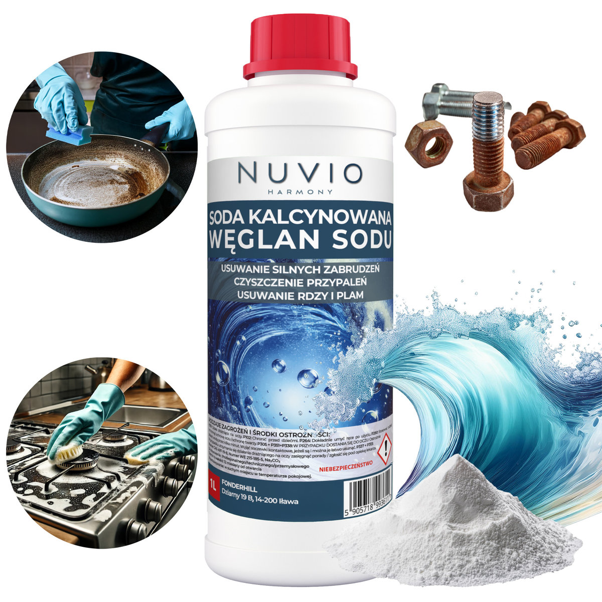 Soda kalcynowana 1L węglan sodu do prania