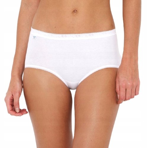 SLOGGI BASIC+ Midi Figi bawełniane Majtki damskie 2 SZTUKI białe XL