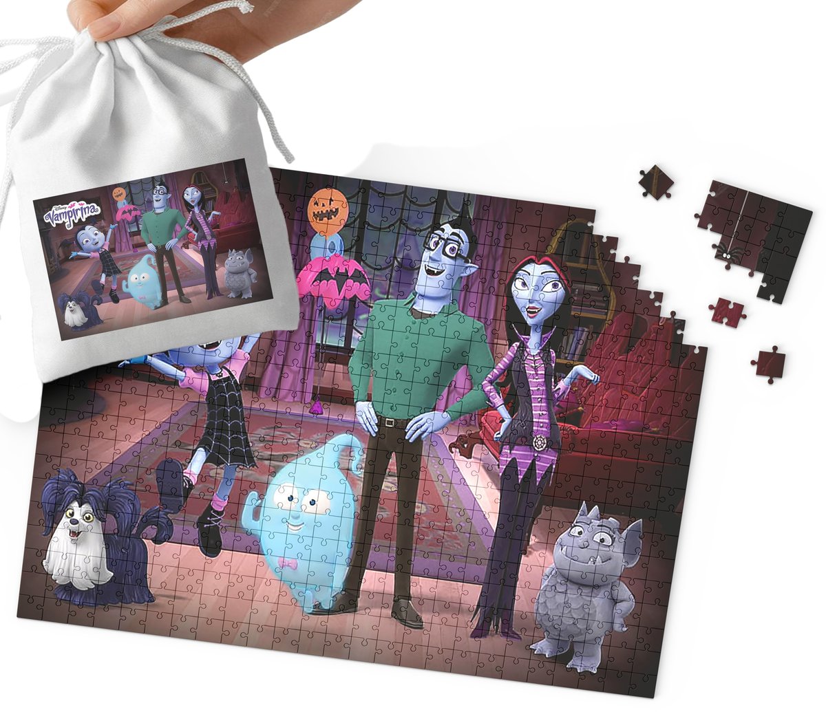 PUZZLE - VAMPIRINA WZORY Z BAJEK I GIER PREZENT NA ŚWIĘTA 35el +WORECZEK