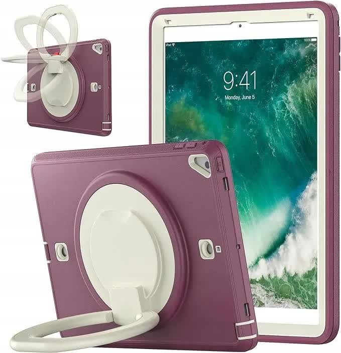 Etui do iPad 9,7 cala 2017/2018 z Podstawką i Uchwytem Fioletowe