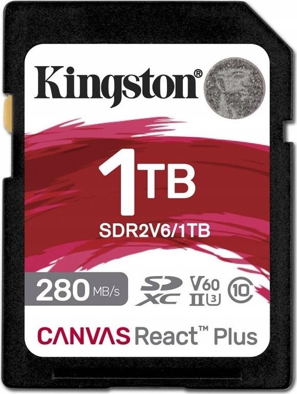 Karta Kingston Canvas React Plus SDXC 1 TB Class 10 UHS-II/U3 V60 SDR2V6/1TB
