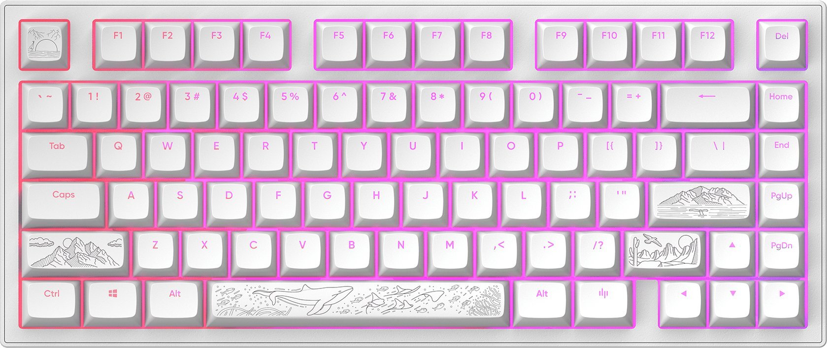 Dark Project ALU81A Terra Nostra G3Ms Moonstone DPKB_NOSTRA_81_ANSI_WHITE