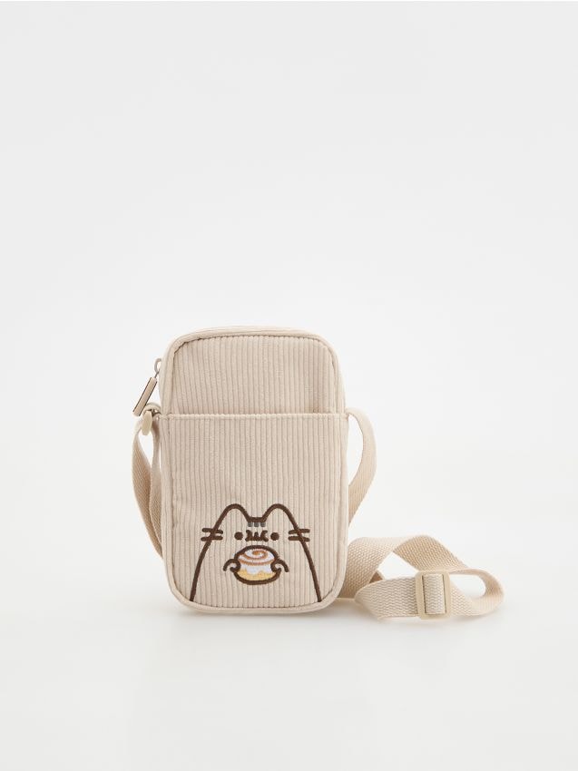 Reserved - Sztruksowa saszetka Pusheen - beżowy