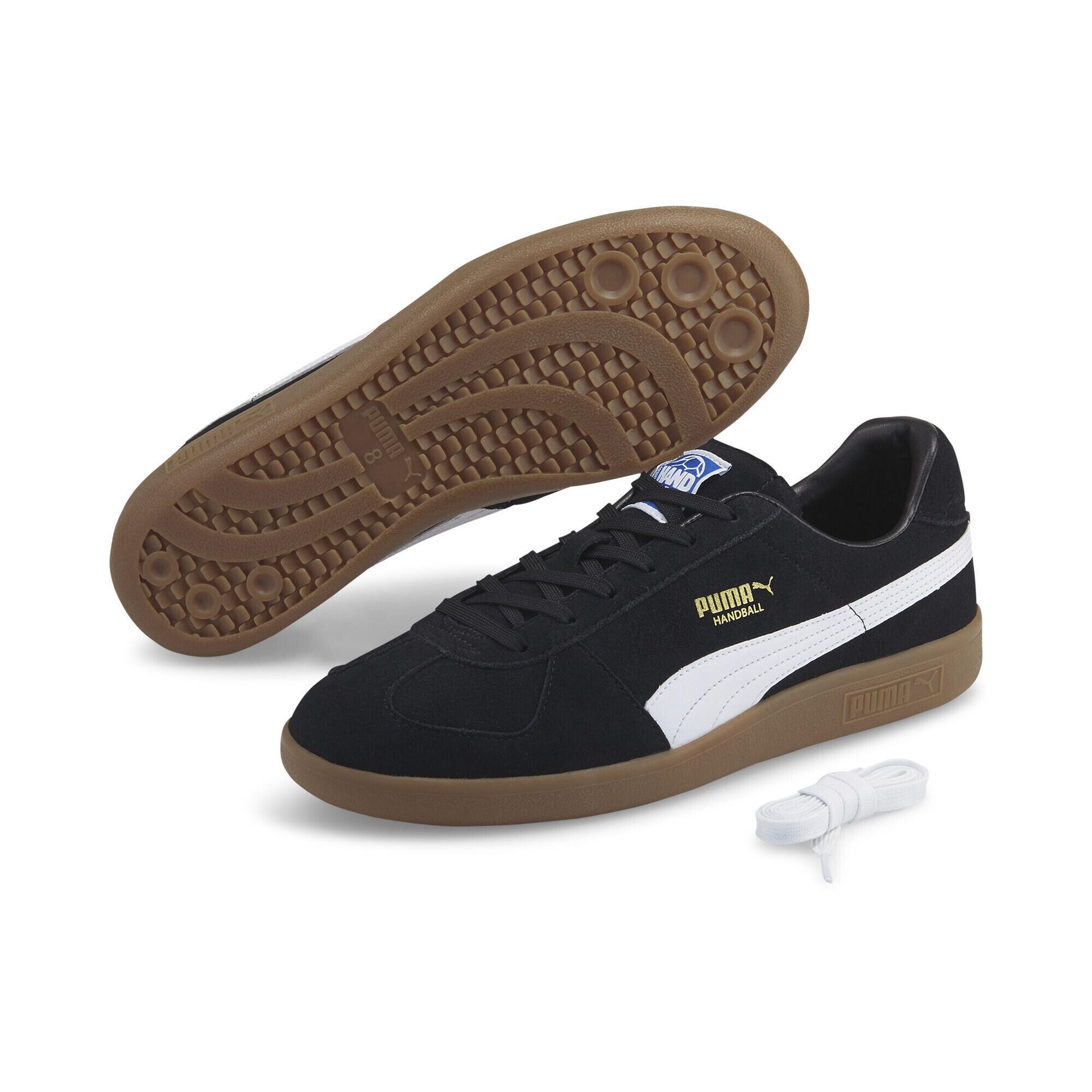 Buty męskie trampki sportowe Puma Handball 10669502 zamszowe czarne 42