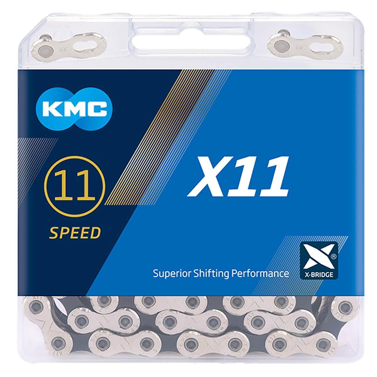 KMC X11 Łańcuch rowerowy 11-rz., silver/black 114 ogniwa 2020 Łańcuchy 240616