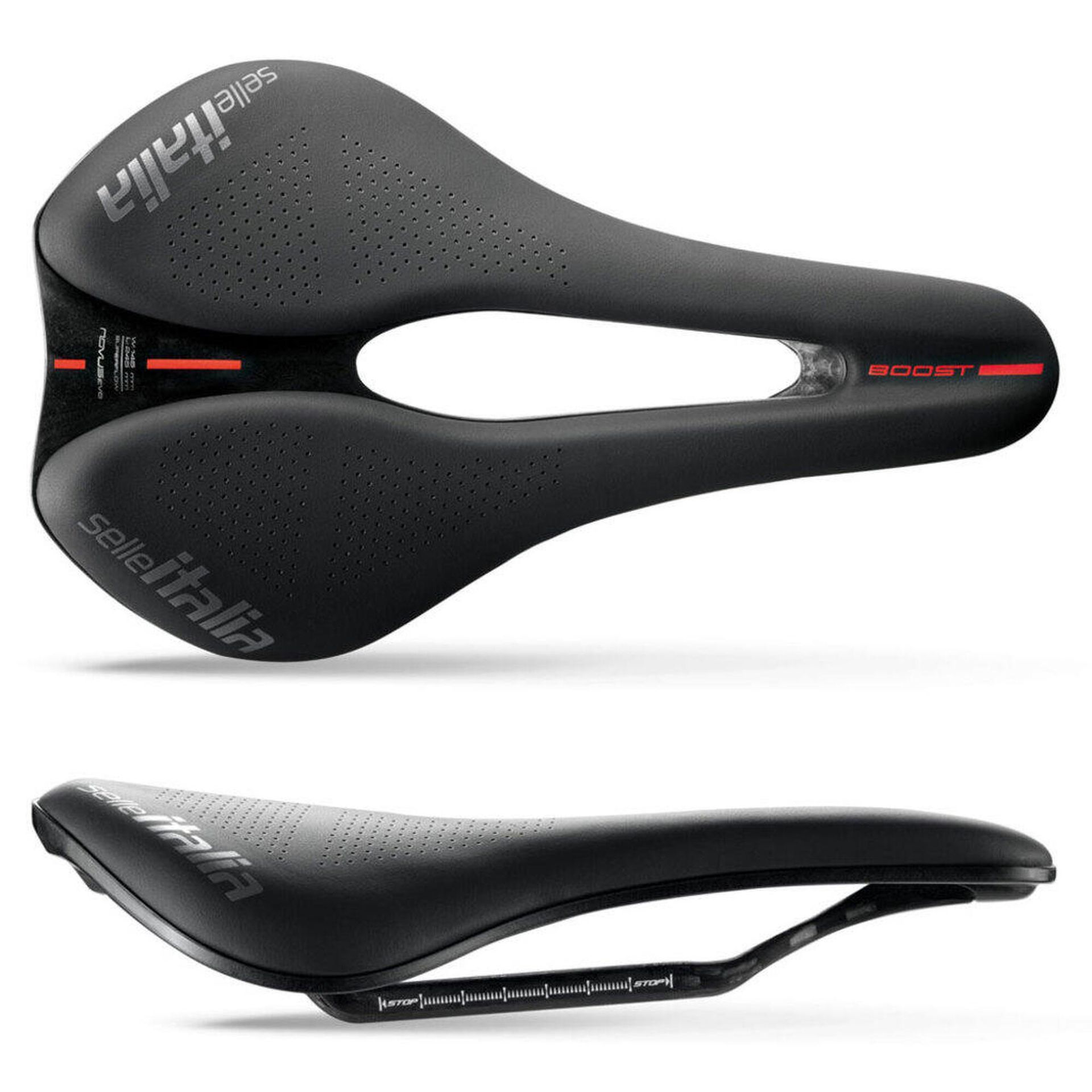 Siodło SELLE ITALIA NOVUS EVO BOOST KIT CARBONIO SUPERFLOW L (id match - L3) fibra-tek, czarne (NEW)